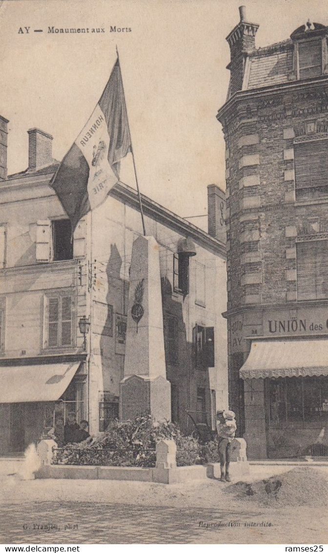 (266) CPA  Ay  Monument Aux Morts - Ay En Champagne