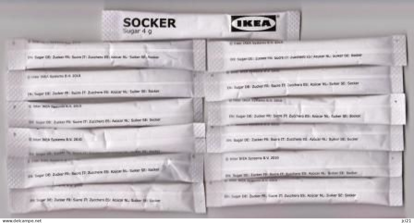 12 Sticks De Sucre " SOCKER - IKEA " (scann Recto-verso) [S102]_Di133 - Zucker