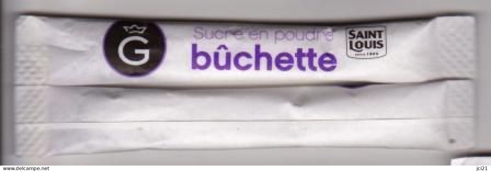 Stick De Sucre " Bûchette  - SAINT LOUIS - G Surmonté D'une Couronne " Chiffre "9" [S103]_Di094 - Suiker