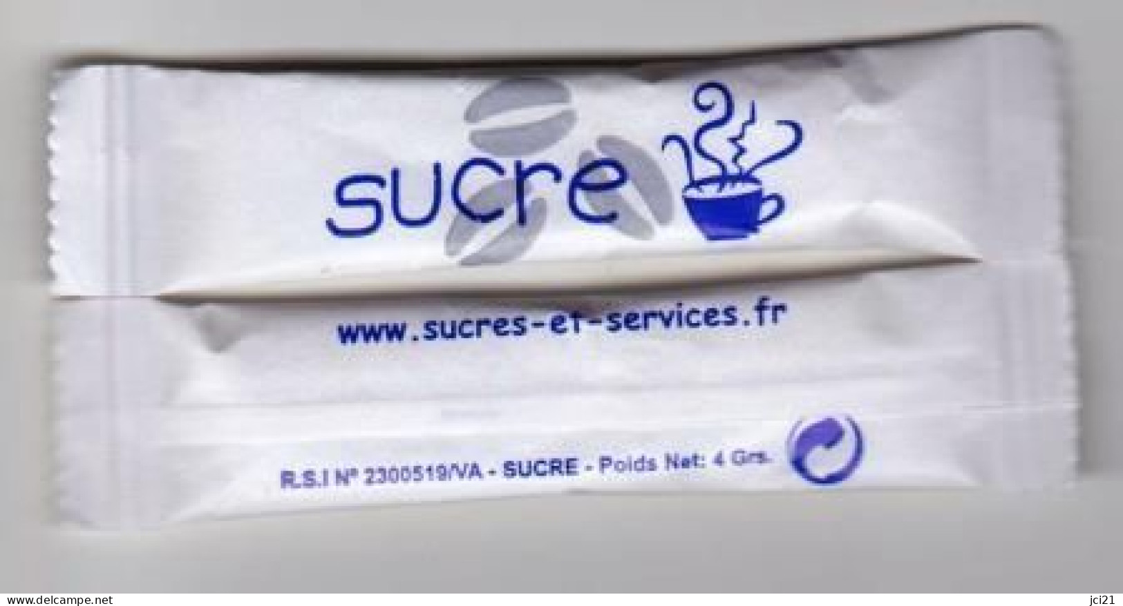 Stick De Sucre Bûchette " SUCRE " Sucres Et Services (scann Recto-verso) [S150]_Di242 - Azúcar