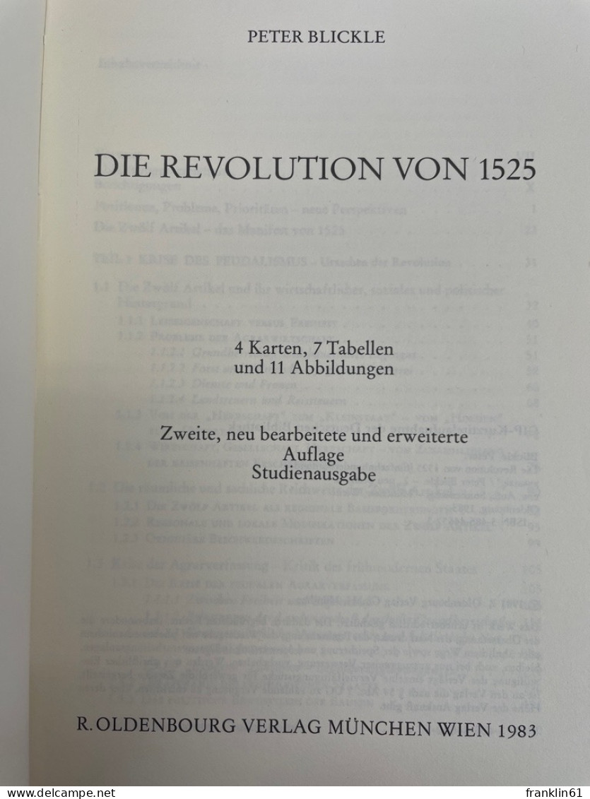 Die Revolution Von 1525. - 4. Neuzeit (1789-1914)