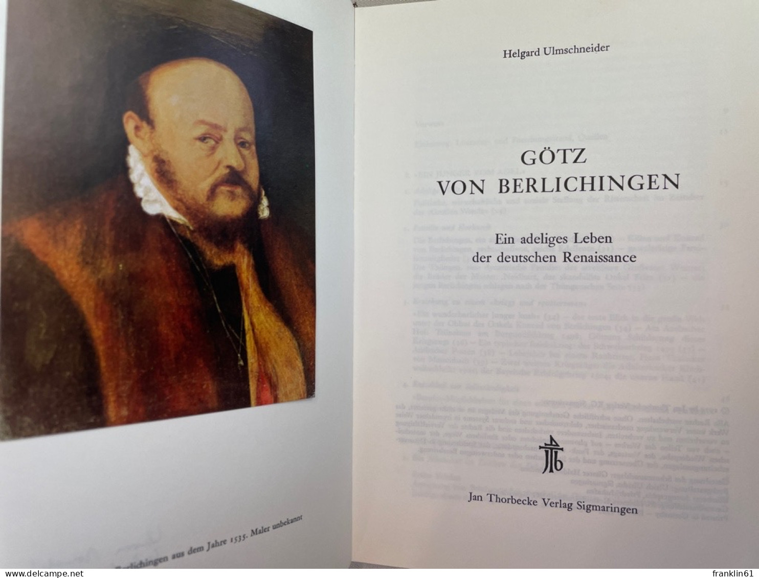 Götz Von Berlichingen : Ein Adeliges Leben Der Deutschen Renaissance. - Biographies & Mémoirs