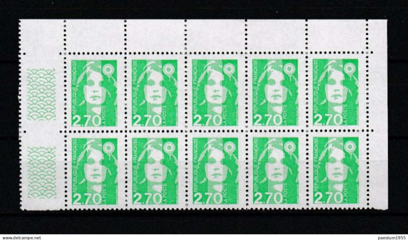 2 Blocs De 10 Timbres  France 1996 Neuf** MNH Marianne De BRIAT 3005  3007 Bord De Feuille - 1989-1996 Marianne (Zweihunderjahrfeier)