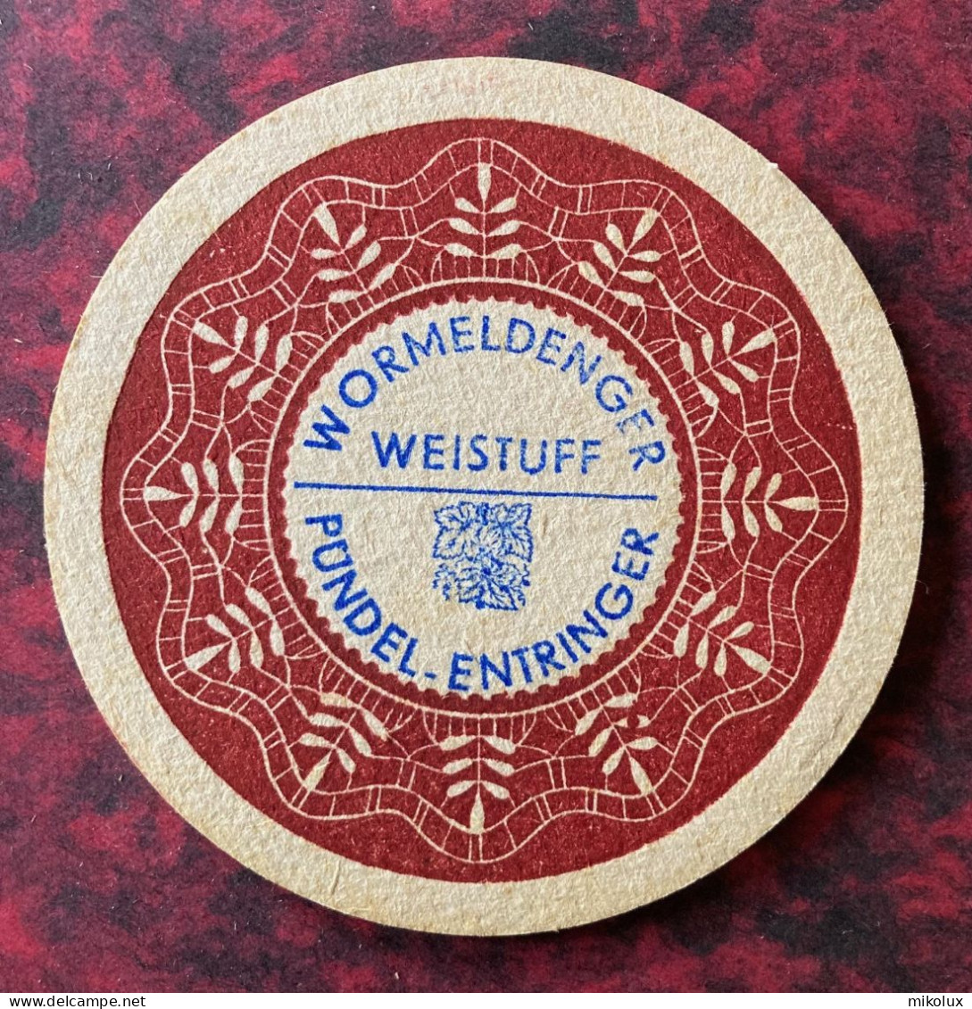 Luxembourg  Wormeldinger Weistuff . Pündel Entringer .  . Sous Bock . Bierdeckel . - Bierdeckel