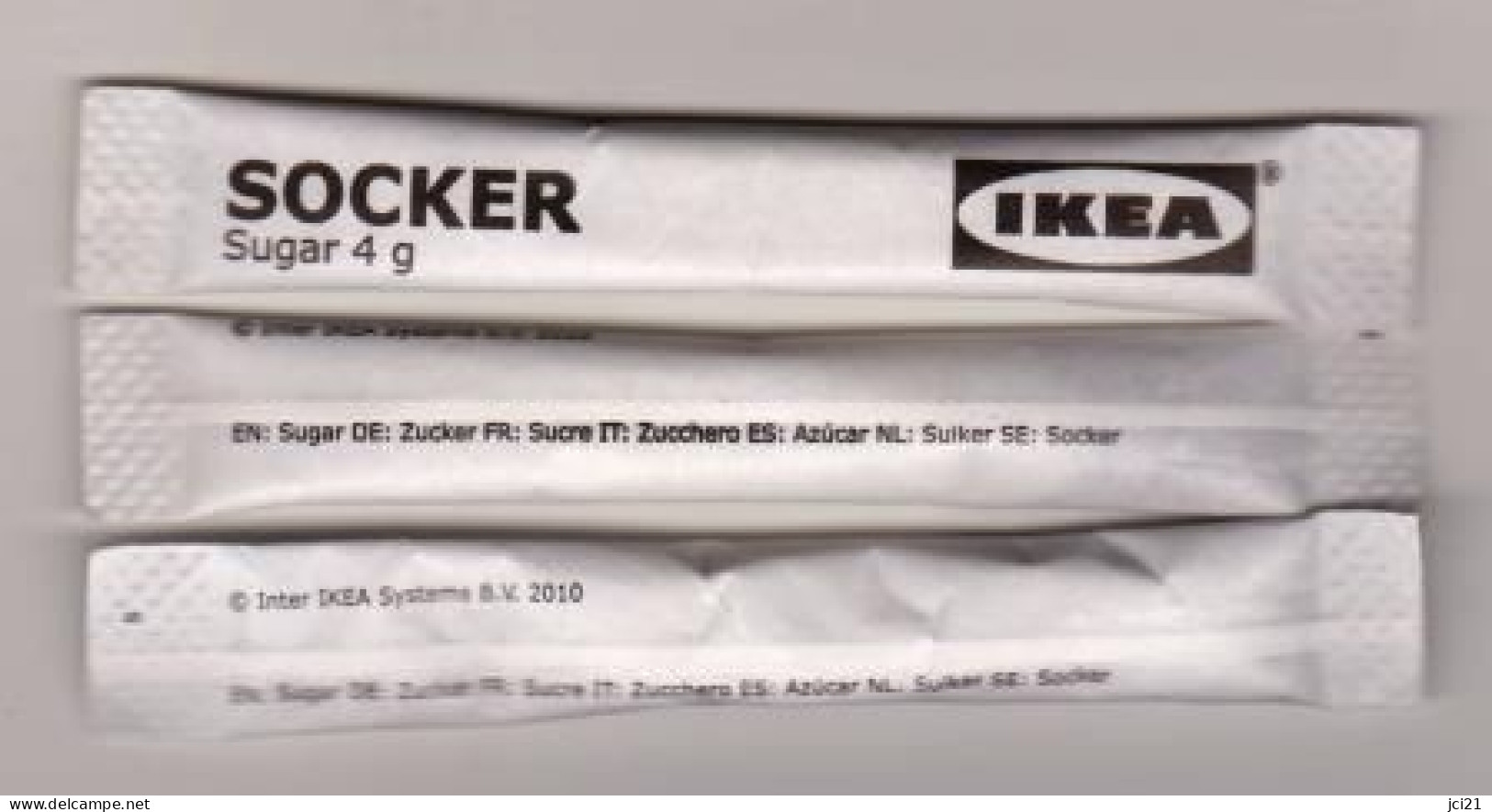 Lot De 2 Stick De Sucre Bûchette " IKEA - SOCKER " (scann Recto-verso) [S156]_Di253 - Azúcar