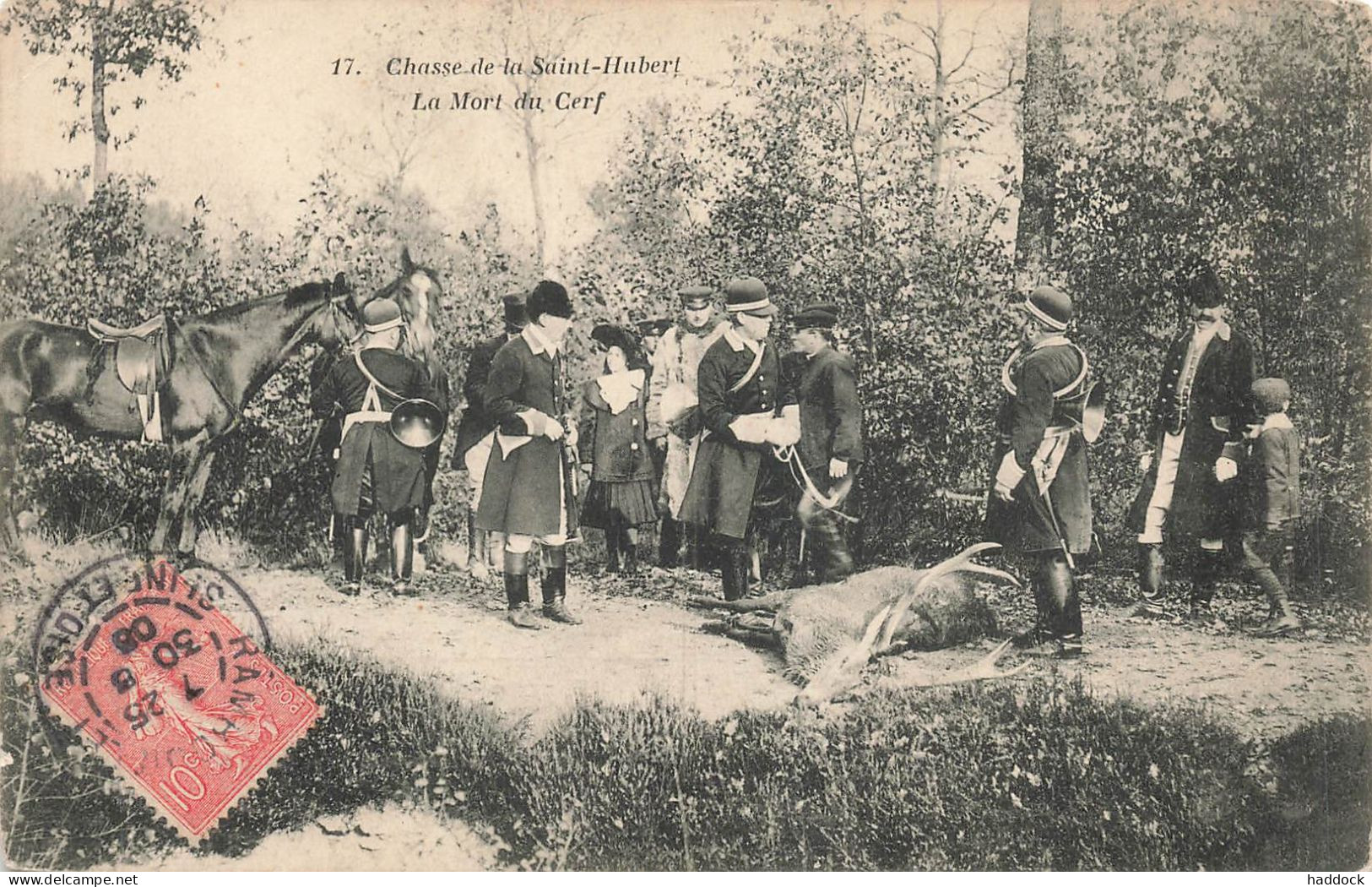 RAMBOUILLET : CHASSE DE LA ST HUBERT - LA MORT DU CERF - Rambouillet