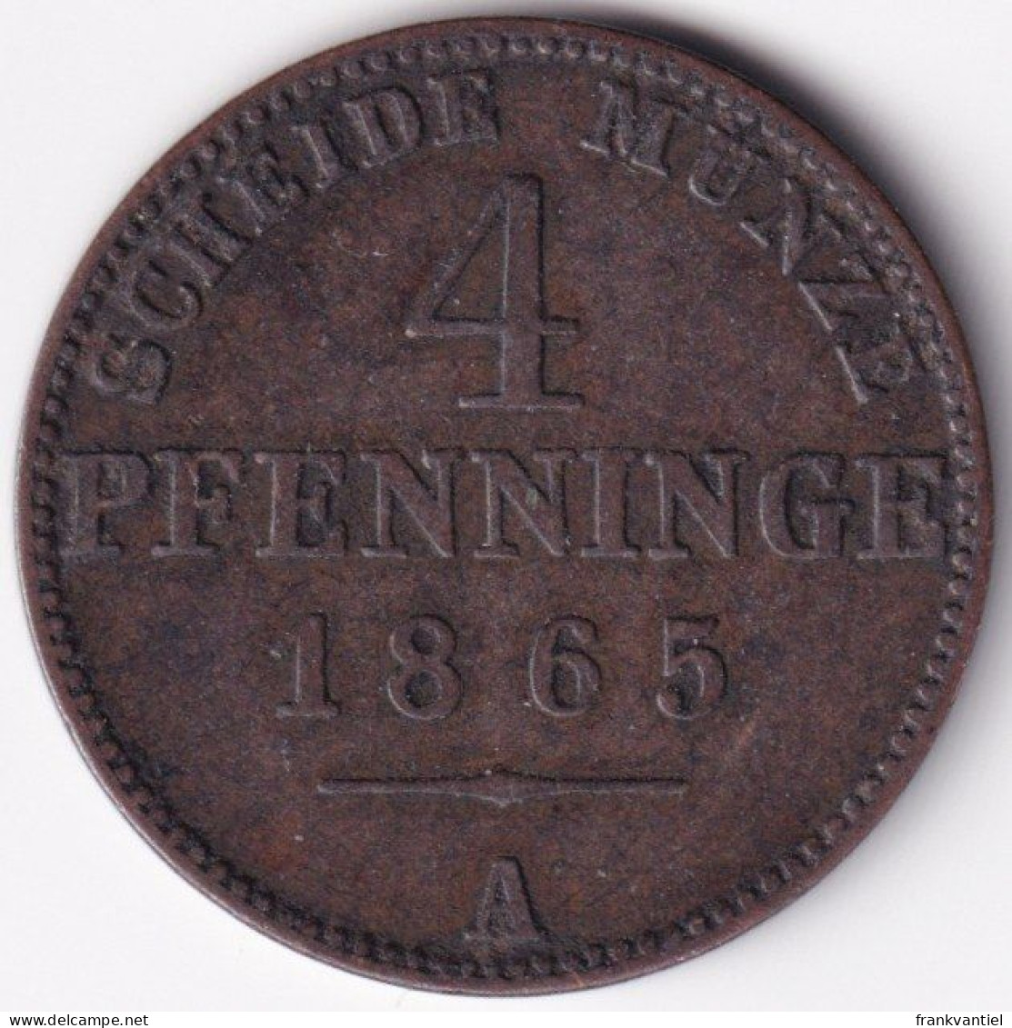 Preussen / Prussia KM-483 4 Pfennig 1865 - Kleine Munten & Andere Onderverdelingen