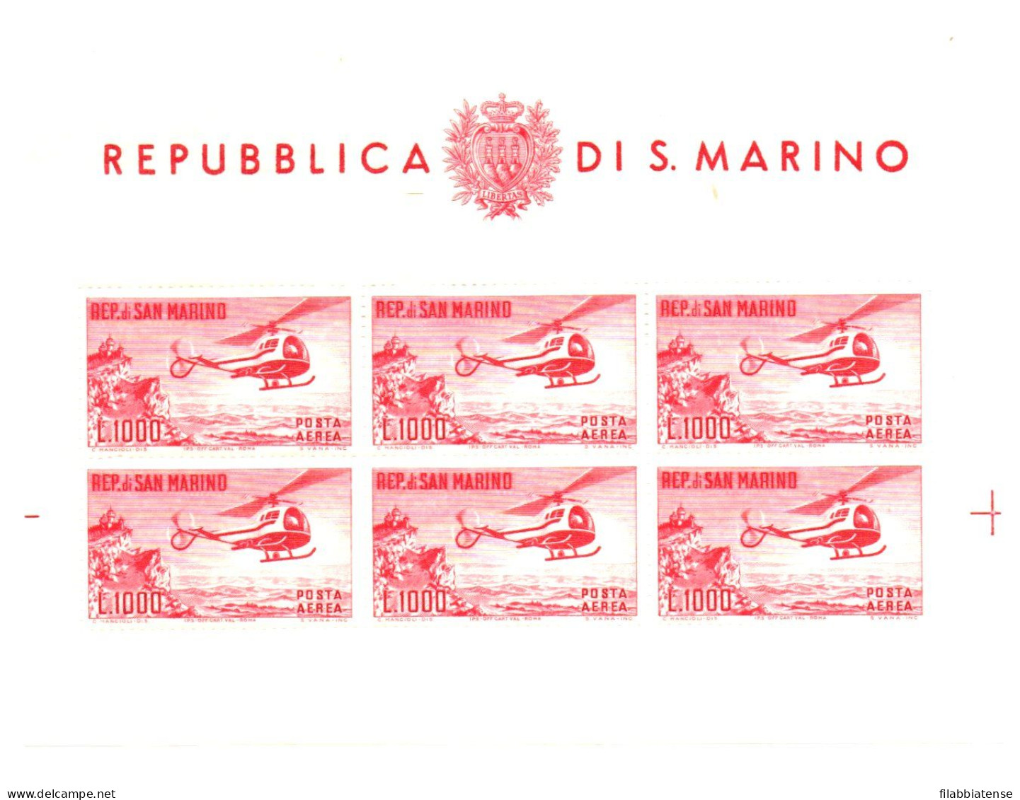 1961 - San Marino BF 33 Elicottero   ++++++++ - Neufs