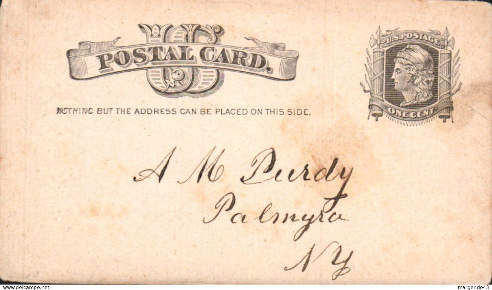 USA ETATS UNIS ENTIER CARTE 1884 - Storia Postale
