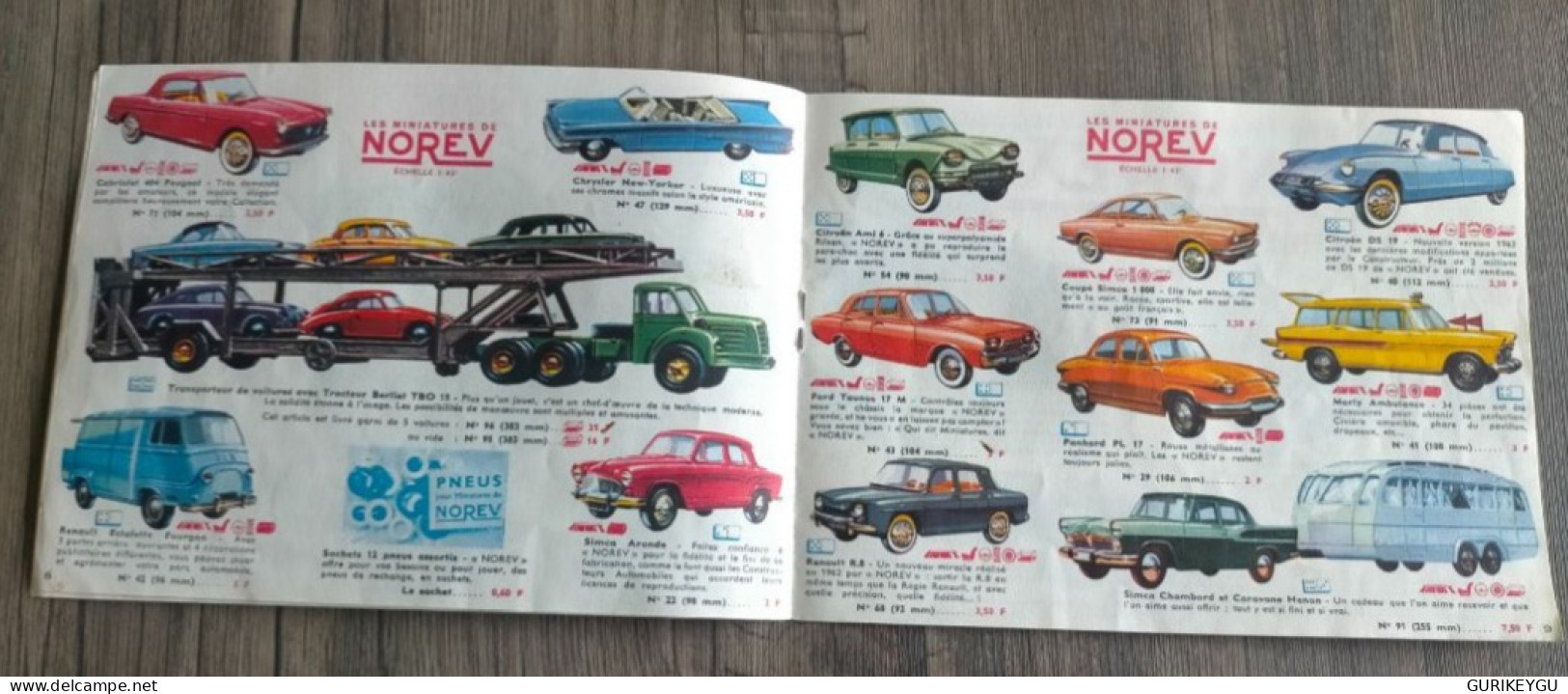 Catalogue NOREV 1963 PEUGEOT 203 404CITROEN 2CV DS 19 Ami 6 Commerciale RENAULT R4 4L Estafette Forgon - Autres & Non Classés