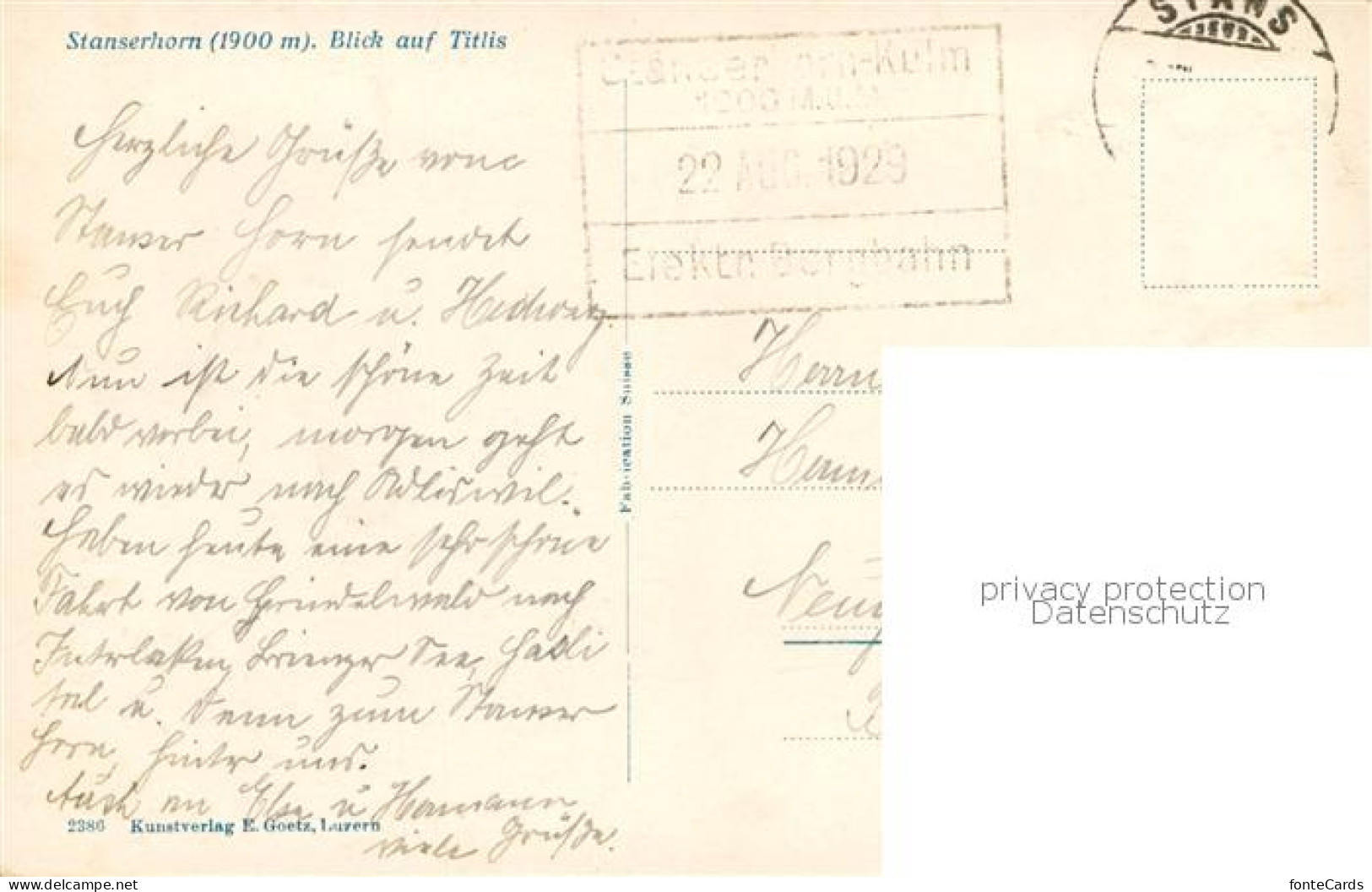 13823902 Stanserhorn 1898m NW Blick Auf Titlis  - Andere & Zonder Classificatie