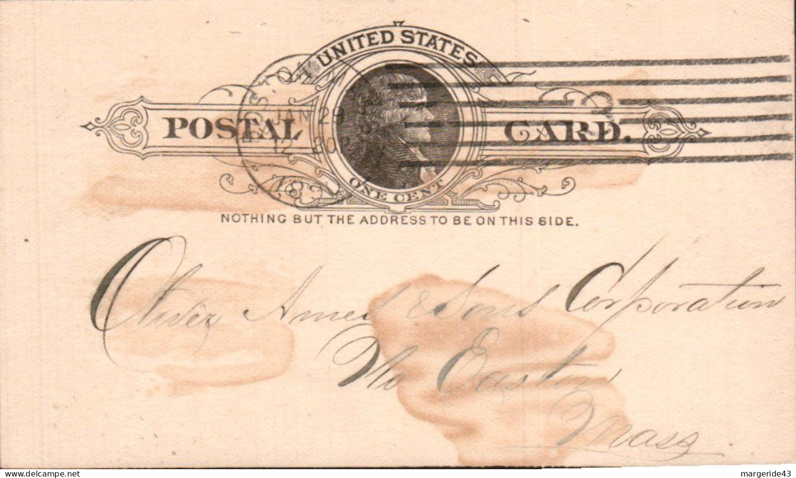 USA ETATS UNIS ENTIER CARTE 1886 - Storia Postale