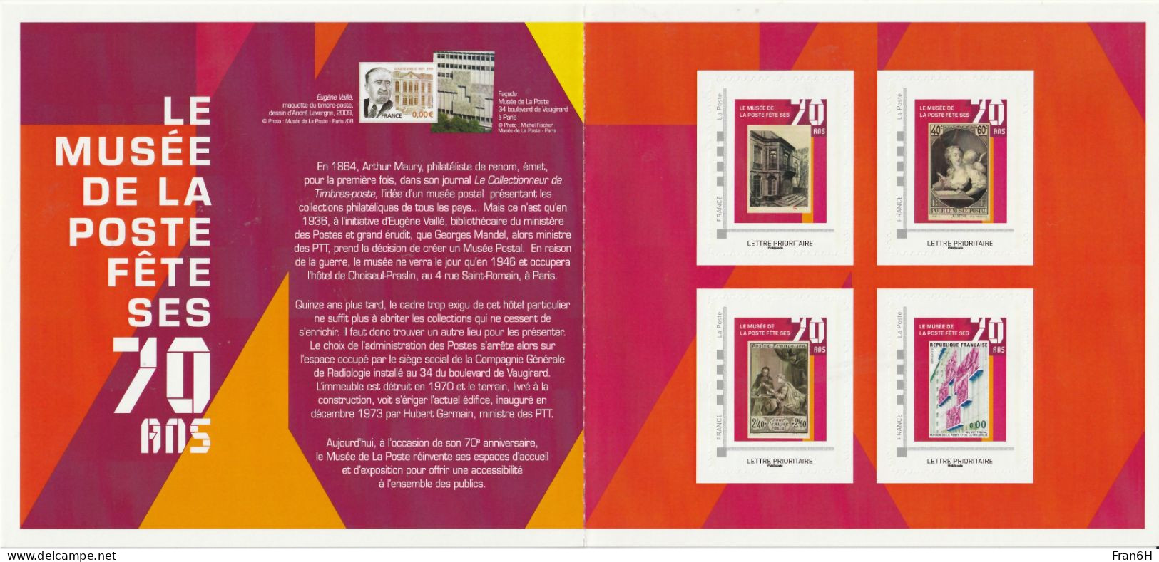 Collector 2016 - 70 Ans Musée De La Poste - Autoadhesif - Autocollant - - Collectors