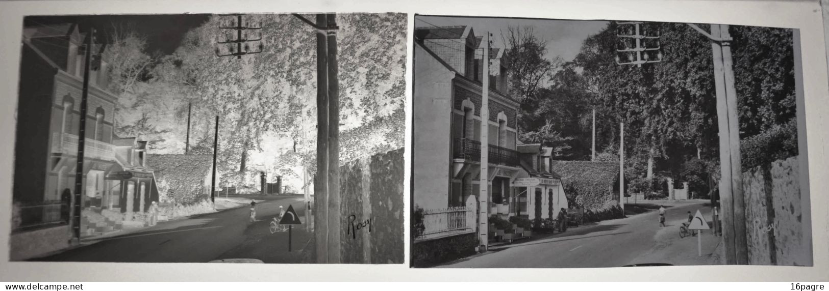 LOT DE QUATRE PLAQUES DE VERRE, SAINT-MARC-SUR-MER, SAINT-NAZAIRE, HÔTEL DE LA PLAGE, HULOT, RUE PICHON. 1950 - Plaques De Verre