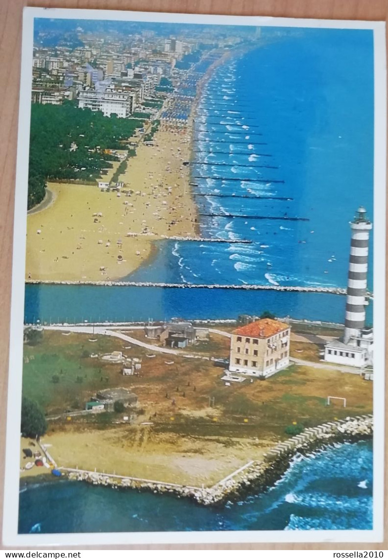 CARTOLINA ITALIA 1998 VENEZIA LIDO JESOLO SPIAGGIA E FARO Italy Postcard ITALIEN Ansichtskarten - Venezia (Venedig)