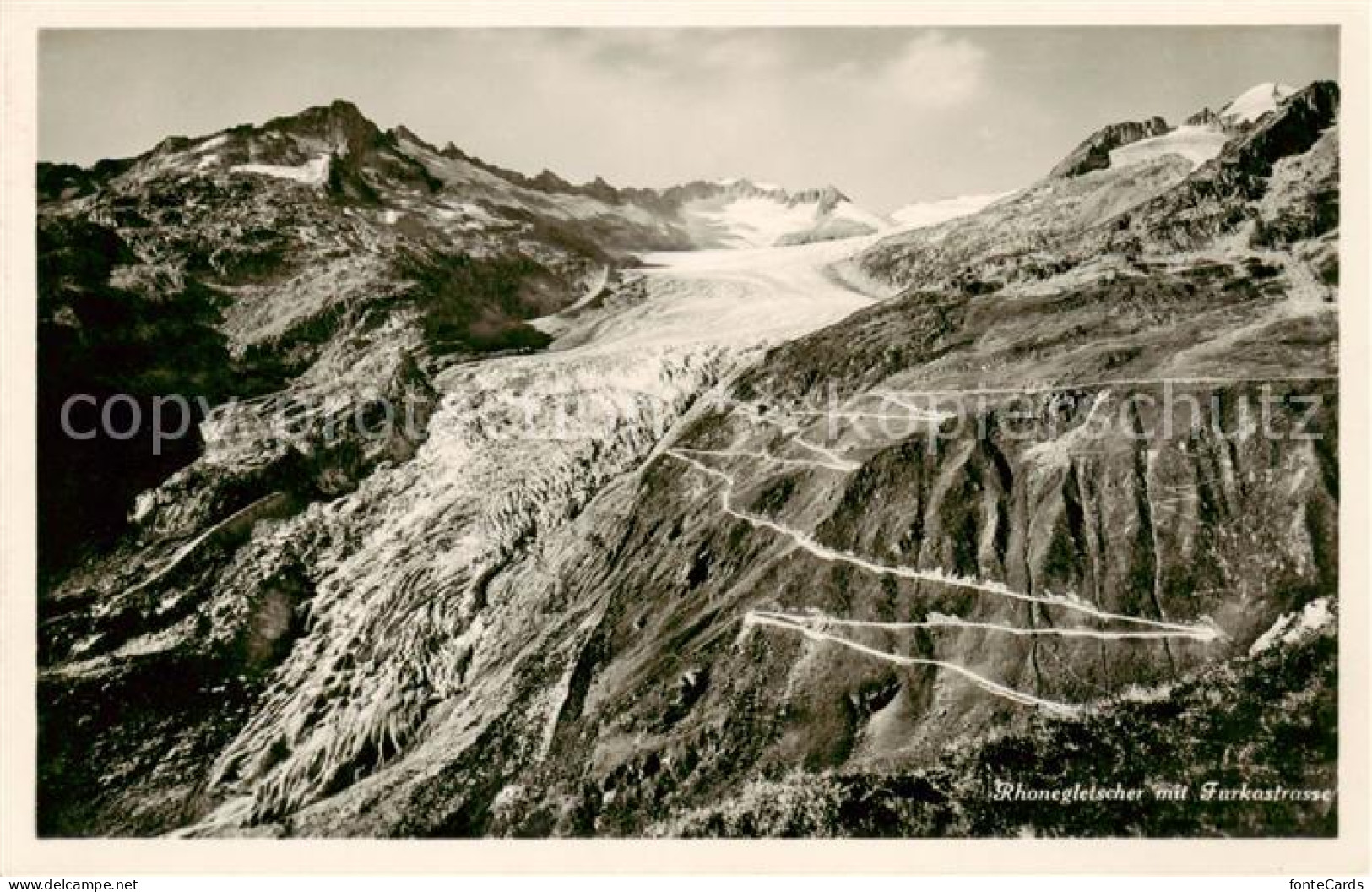 13823778 Rhonegletscher Glacier Du Rhone VS Mit Furkastrasse  - Autres & Non Classés