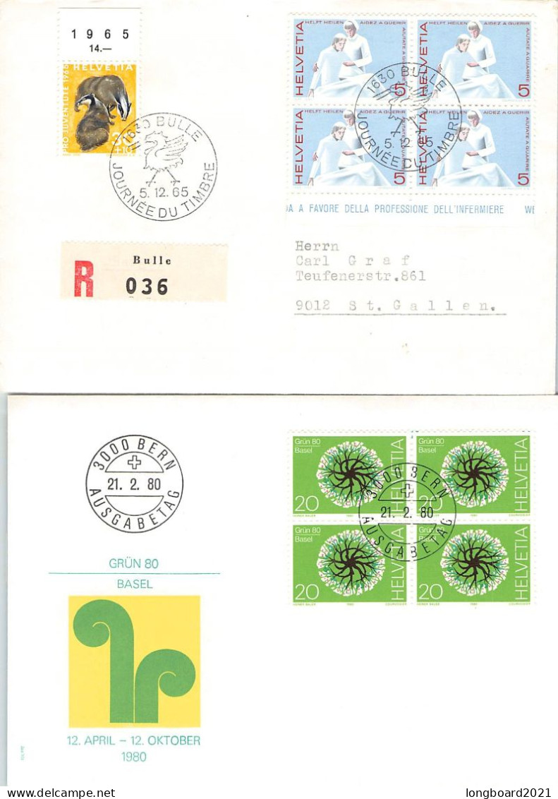 SCHWEIZ - Sammlung 19 FDC zwischen 1965-1980 / 6314