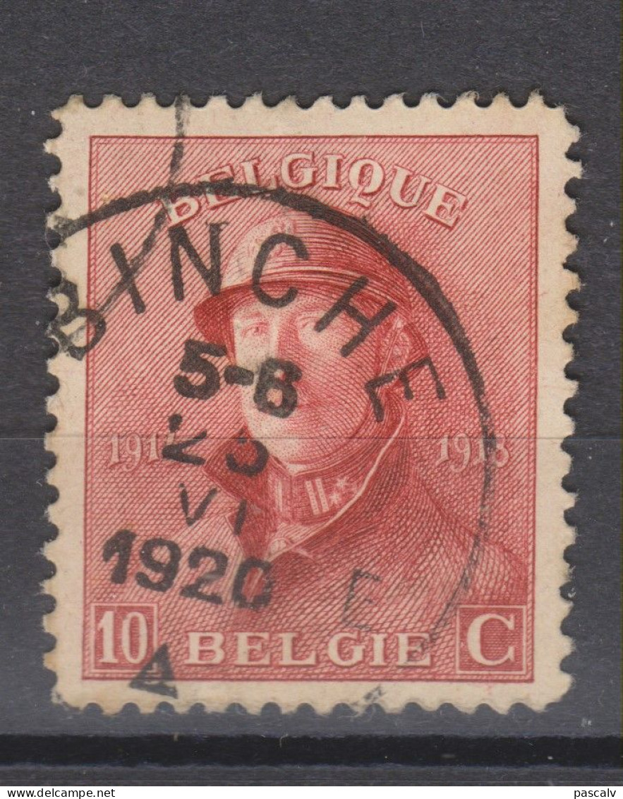 COB 168 Oblitération Centrale BINCHE - 1919-1920 Behelmter König