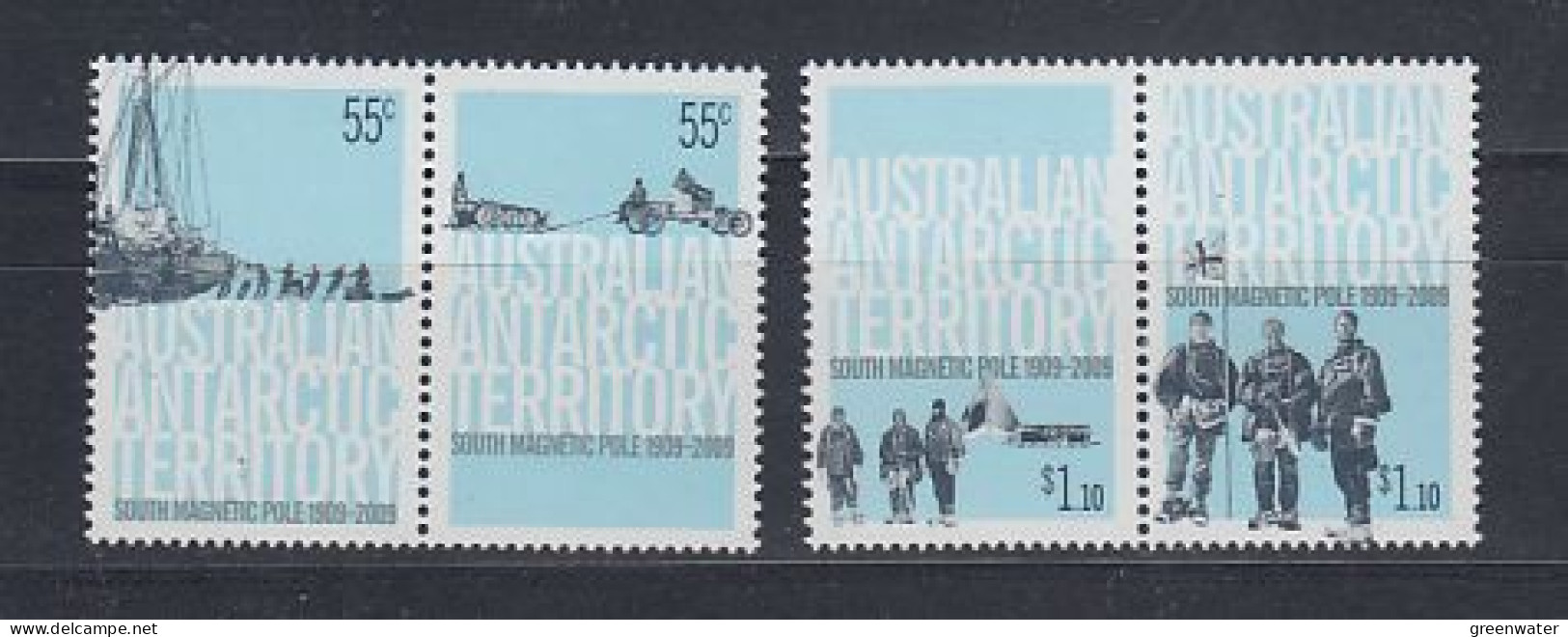 AAT 2009 South Magnetic Pole 2x2v From M/s ** Mnh  (59637) - Unused Stamps