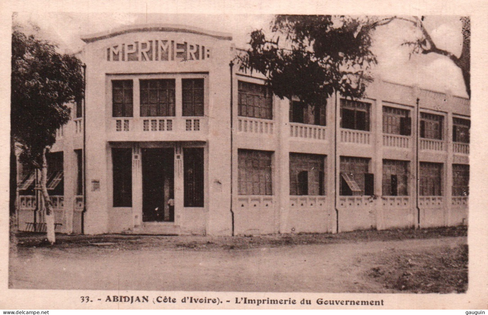 CPA - ABIDJAN - Imprimerie Du Gouvernement - Edition C.Perinaud - Costa De Marfil