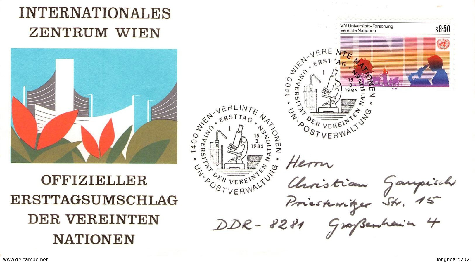 UNITED NATIONS VIENNA - 9 Diff FDC 1982-1985 / 6315 - FDC