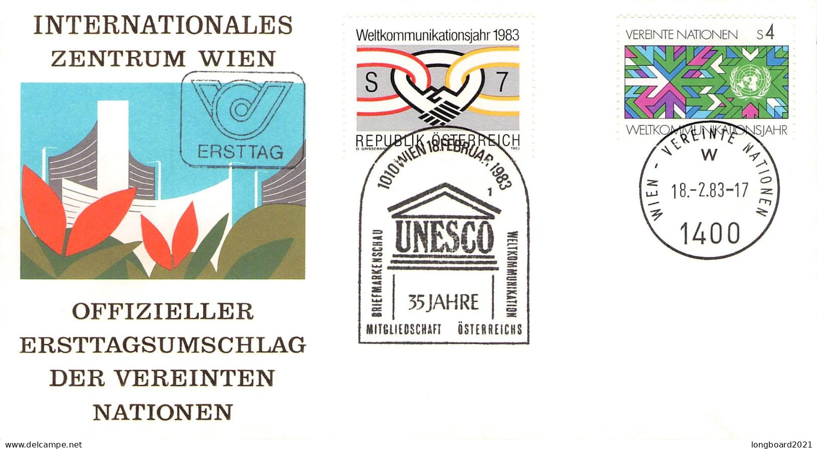 UNITED NATIONS VIENNA - 9 Diff FDC 1982-1985 / 6315 - FDC