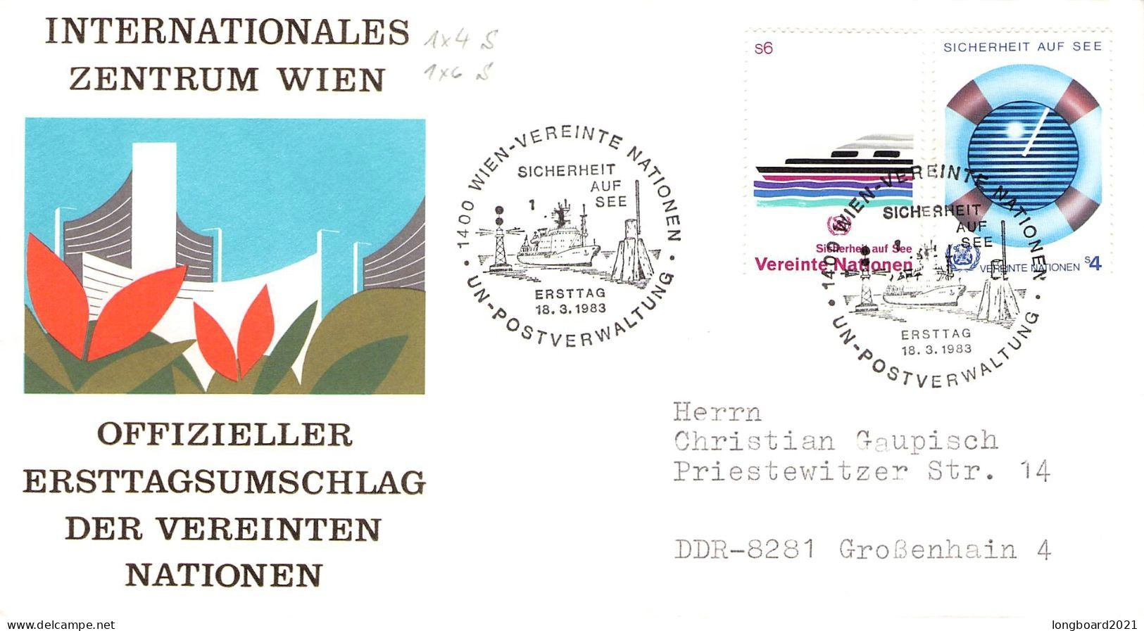 UNITED NATIONS VIENNA - 9 diff FDC 1982-1985 / 6315