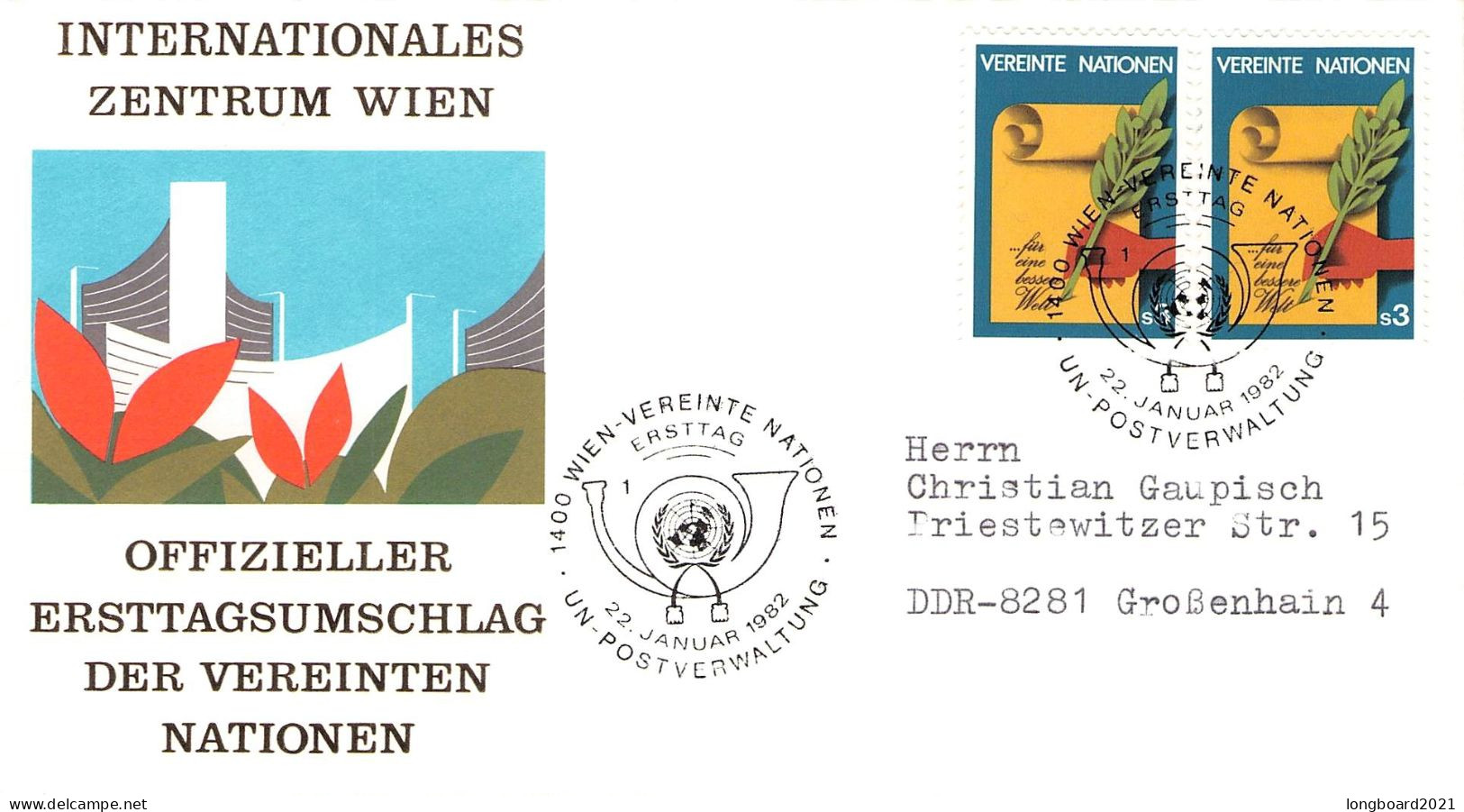 UNITED NATIONS VIENNA - 9 diff FDC 1982-1985 / 6315