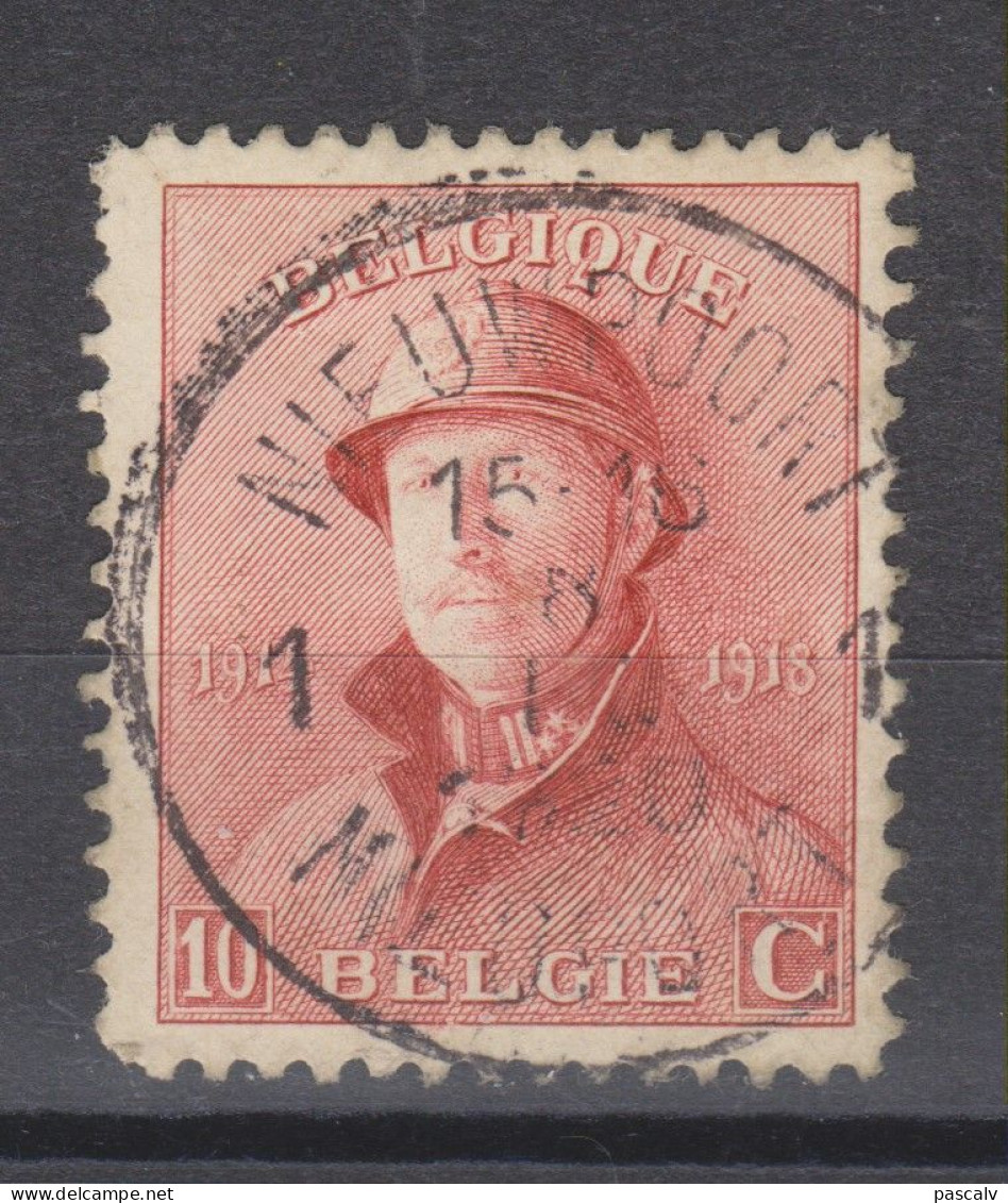 COB 168 Oblitération Centrale NIEUWPOORT 1 - 1919-1920 Albert Met Helm