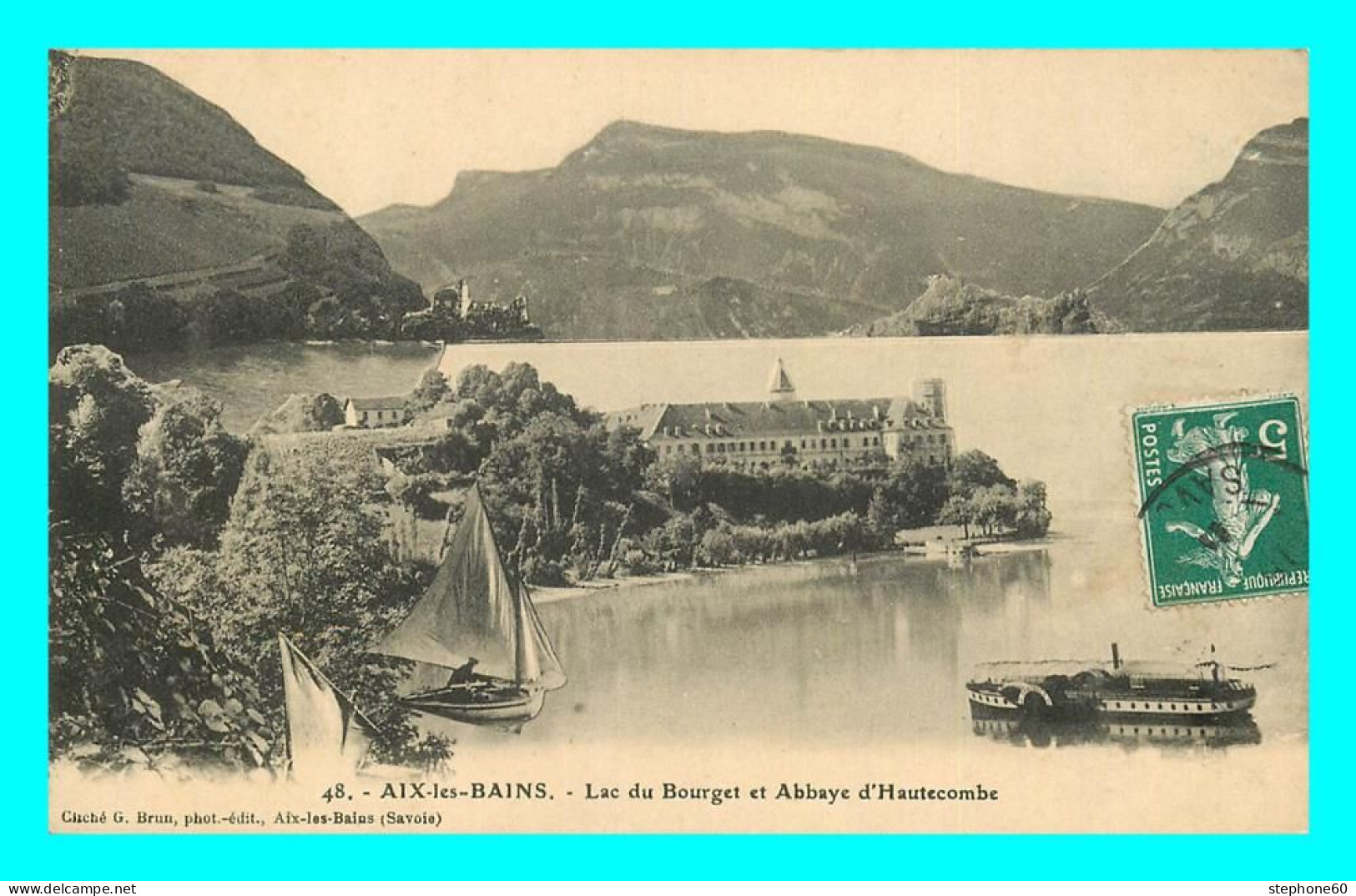 A803 / 139 73 - AIX LES BAINS Lac Du Bourget Et Abbaye D'Hautecombe - Aix Les Bains