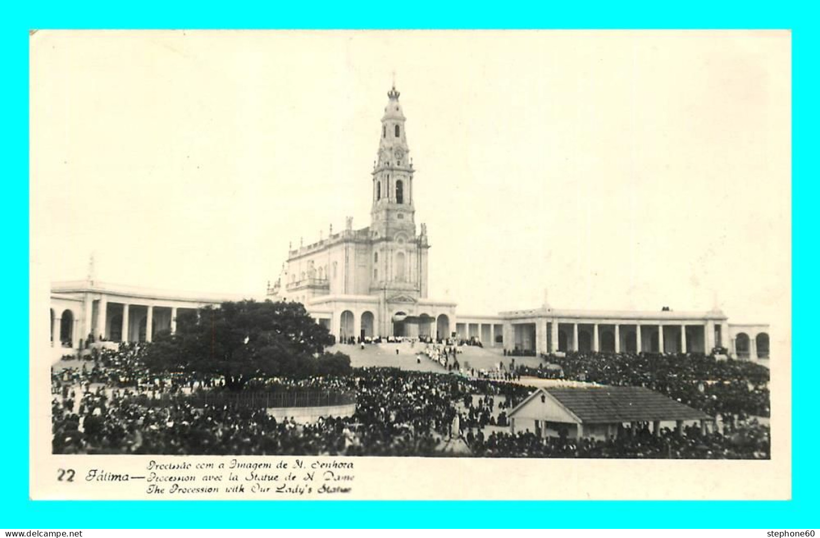 A804 / 173 PORTUGAL Fatima Procession Avec La Statue De Notre Dame - Other & Unclassified