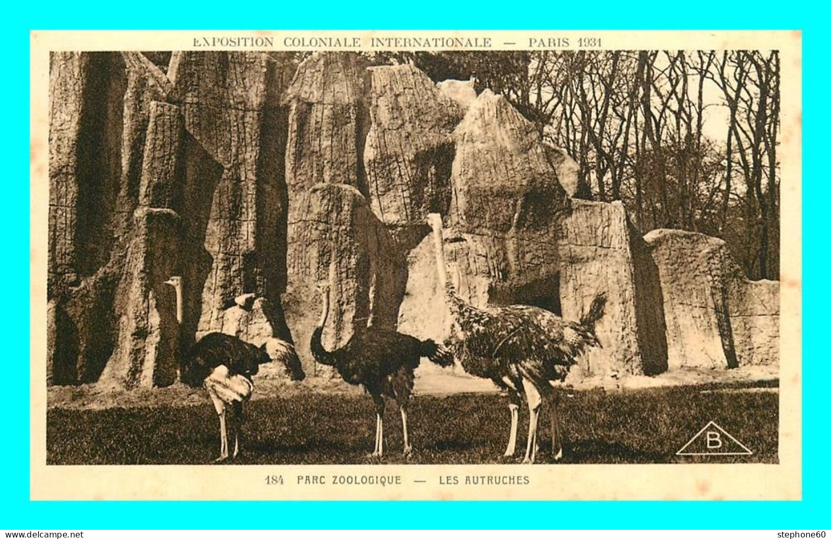 A805 / 011 75 - PARIS Exposition Coloniale 1931 Parc Zoologique Autruche - Tentoonstellingen