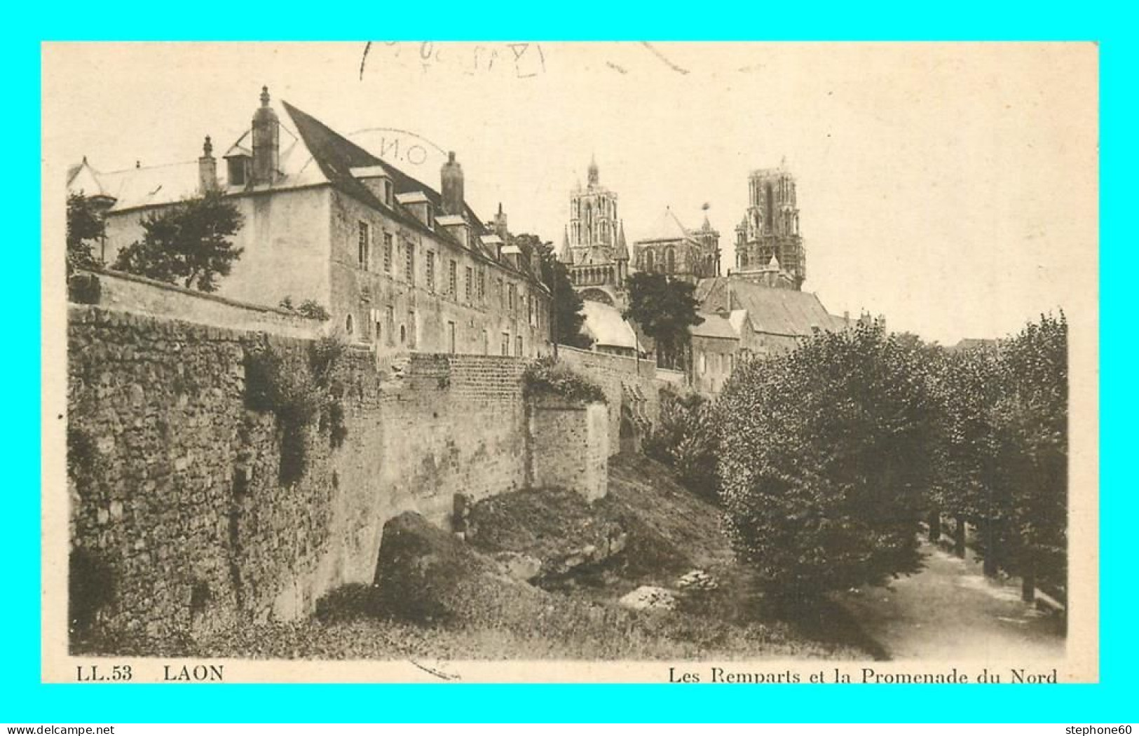 A806 / 437 02 - LAON Remparts Et Promenade Du Nord ( Timbre ) - Laon