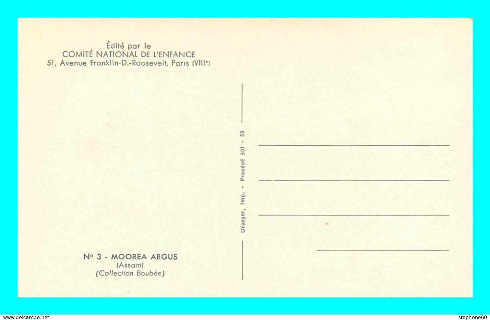 A806 / 487 PAPILLONS MOOREA ARGUS Comité National De L'Enfance - Mariposas