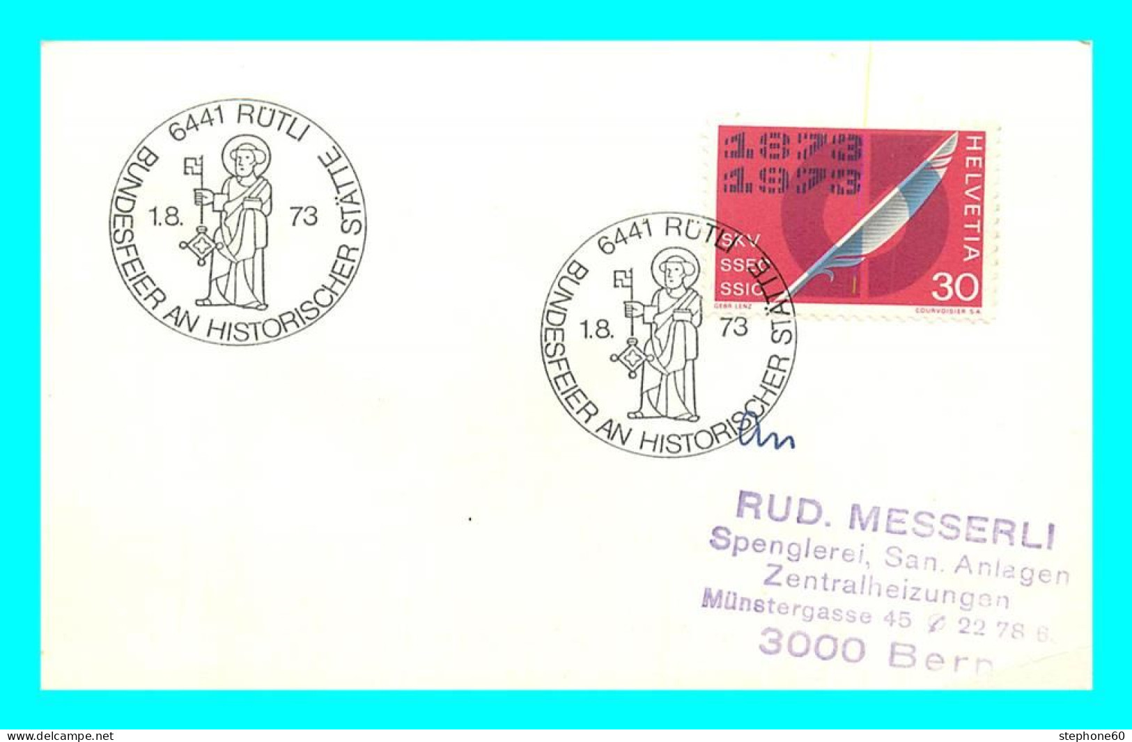 A811 / 235 Suisse Timbre Et Cachet 1973 6441 RUTLI - Storia Postale