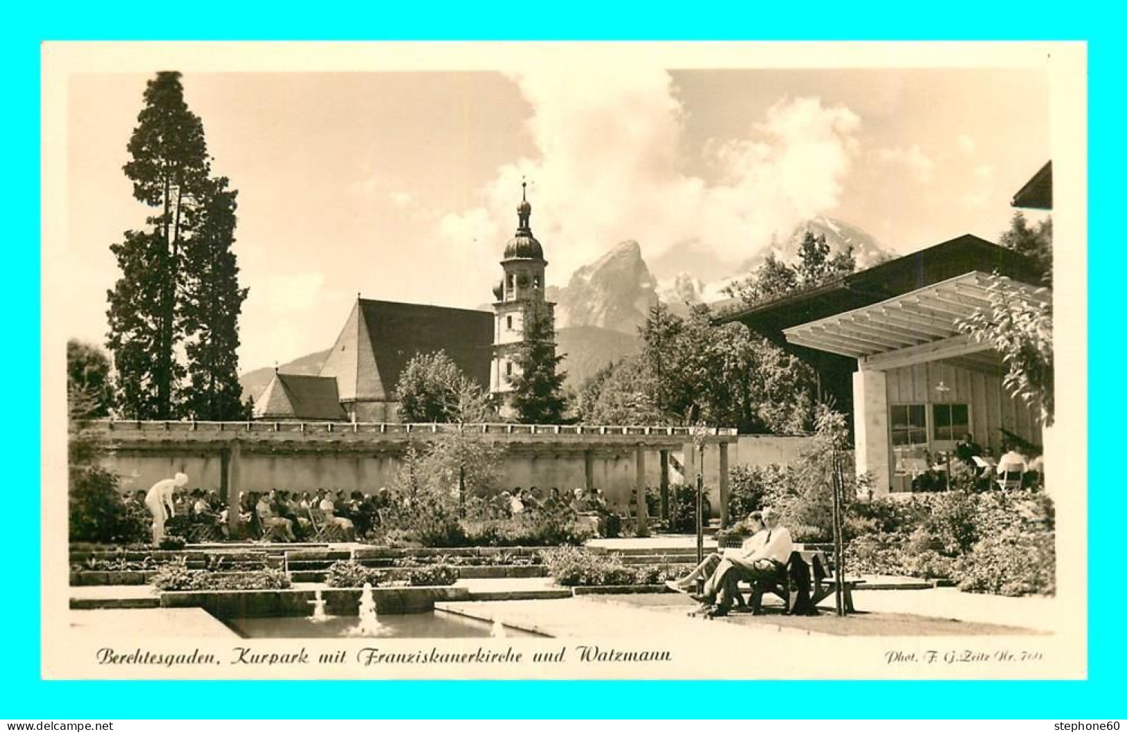 A808 / 157 Allemagne Berchtesgaden Kurpark Mit Franziskannerkirche Und Watzmann - Berchtesgaden