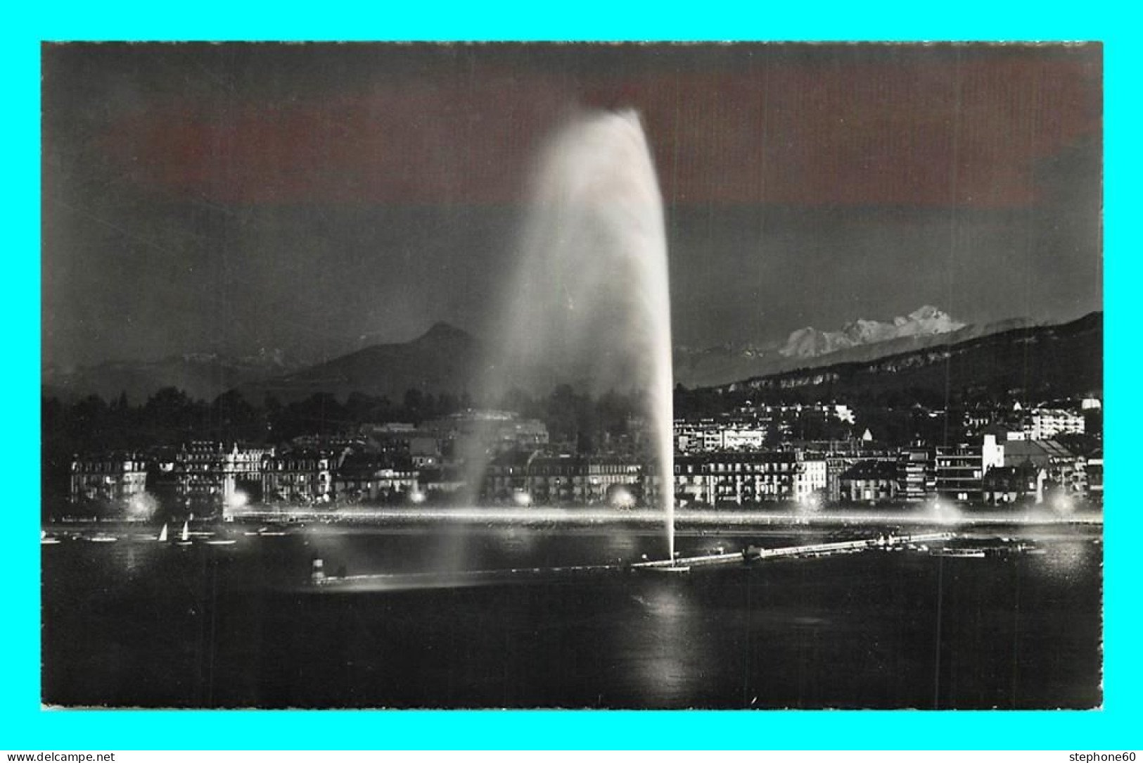 A808 / 381GENEVE Jet D'Eau Illuminée Et Mont Blanc - Sonstige & Ohne Zuordnung