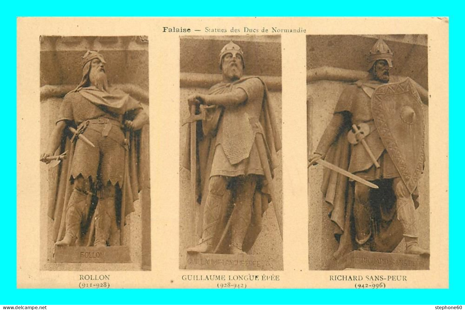 A809 / 287 14 - FALAISE Statues Des Ducs De Normandie - Falaise