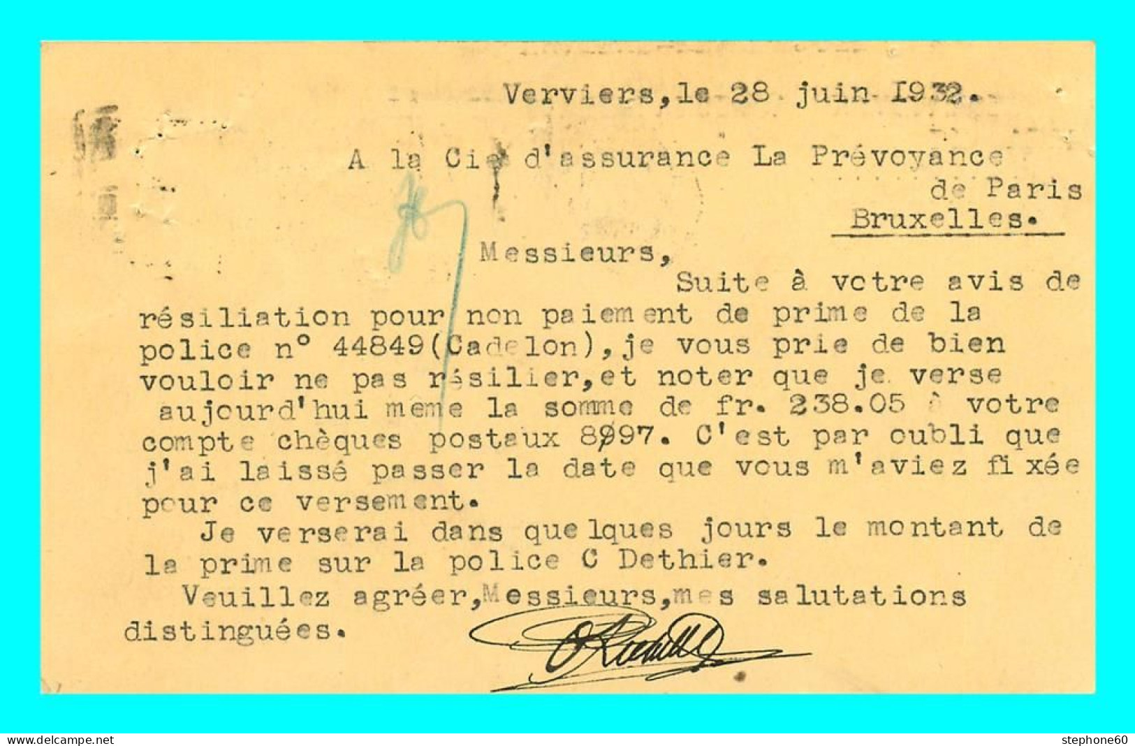 A809 / 251 Belgique Entier Postal Cachet 1932 - Briefkaarten 1909-1934