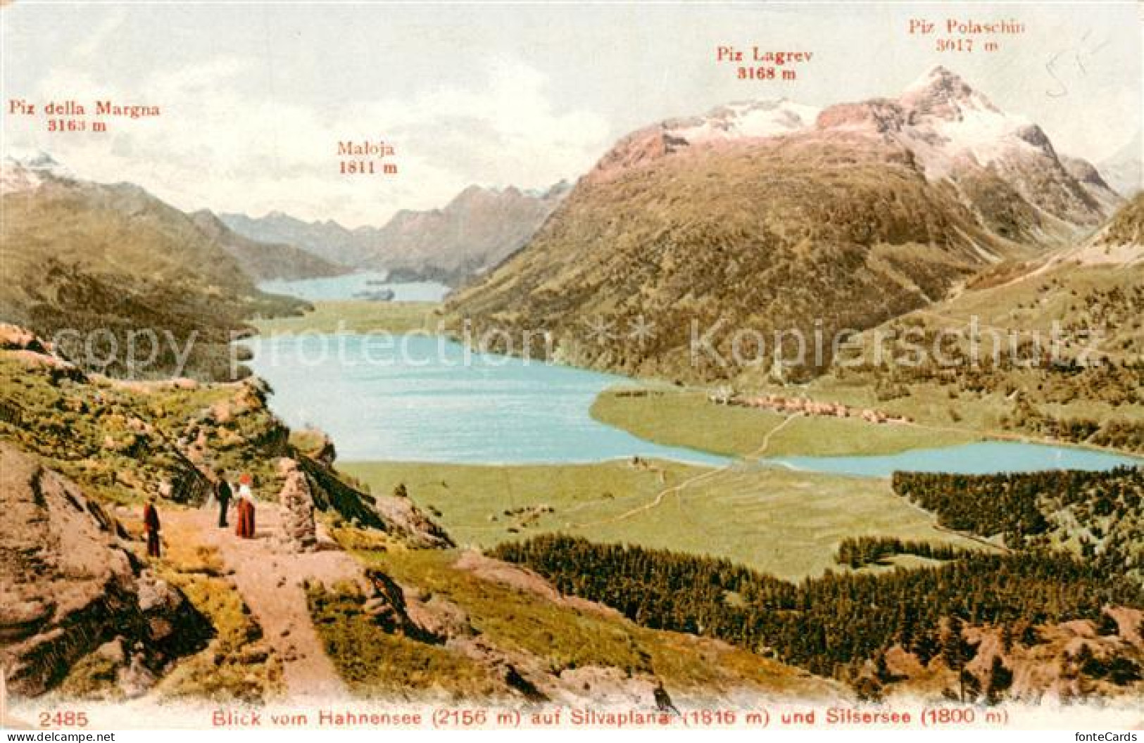 13823354 Silvaplana GR Blick Von Hahnensee Auf Silvaplana Und Silsersee Silvapla - Autres & Non Classés