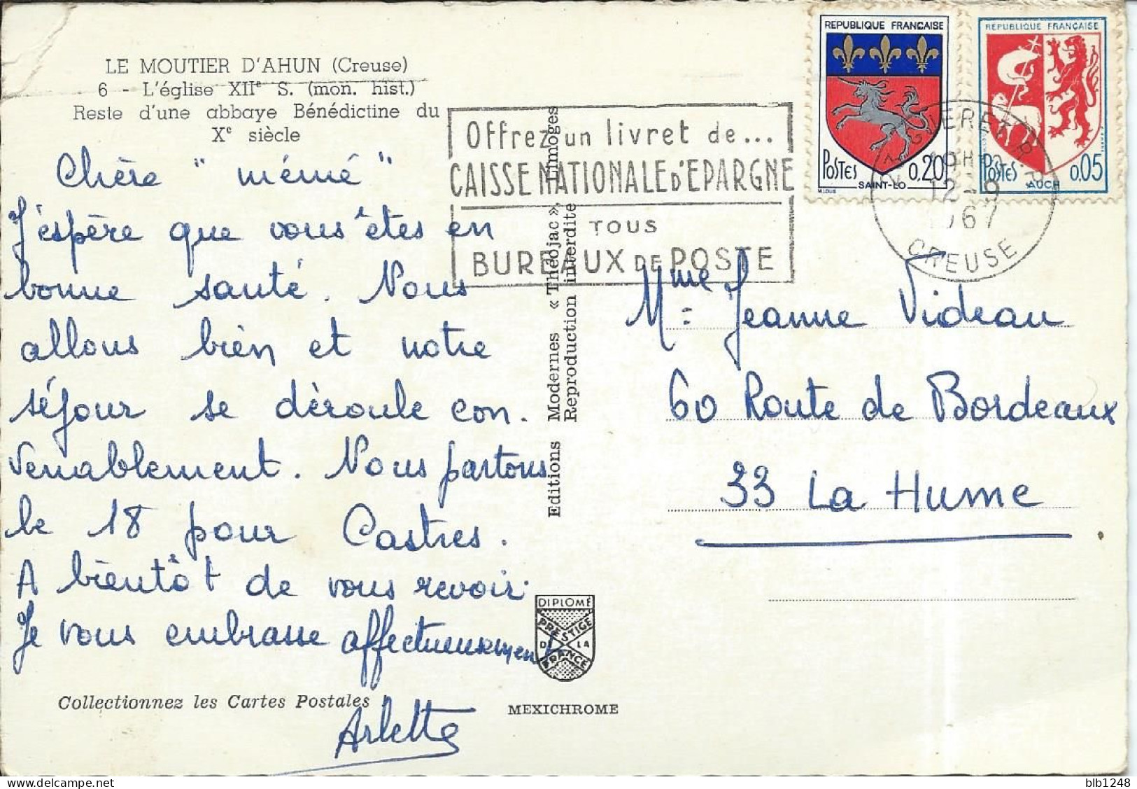 [23] Creuse > 2 Cartes Mouthier D'Ahun L'eglise  CPM - Moutier D'Ahun