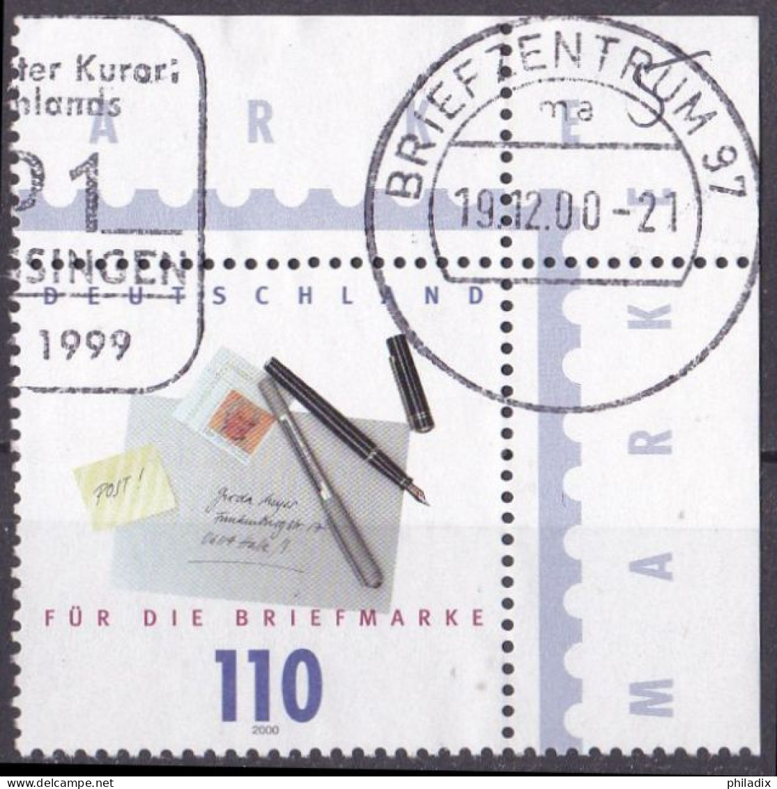 BRD 2000 Mi. Nr. 2148 O/used Eckrand Vollstempel (BRD-1-3) - Gebruikt