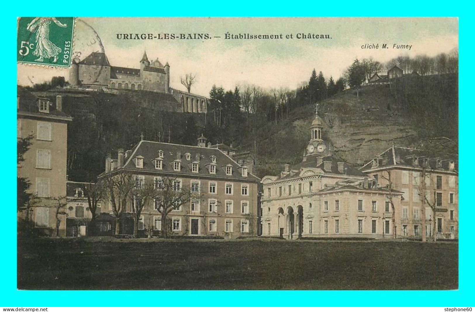 A812 / 485 38 - URIAGE Les BAINS Etablissement Et Chateau - Uriage