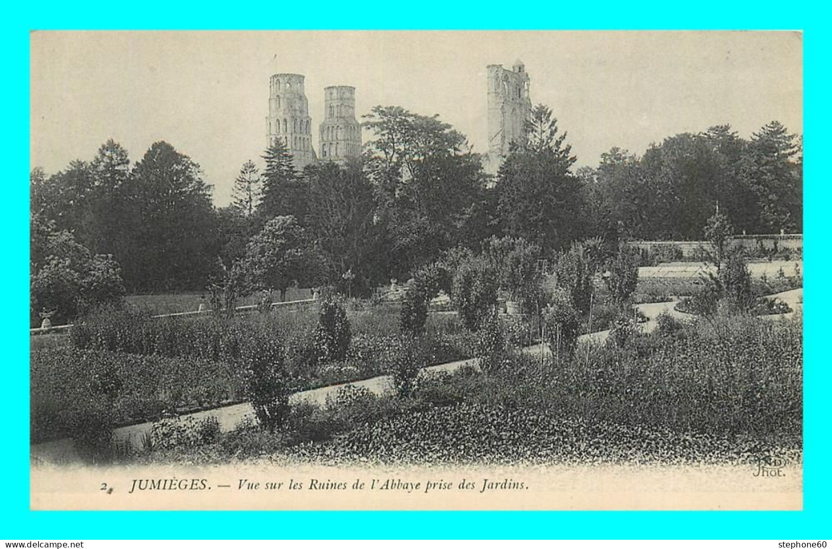 A816 / 389 76 - JUMIEGES Vue Sur Les Ruines De L'Abbaye Prise Des Jardins - Jumieges