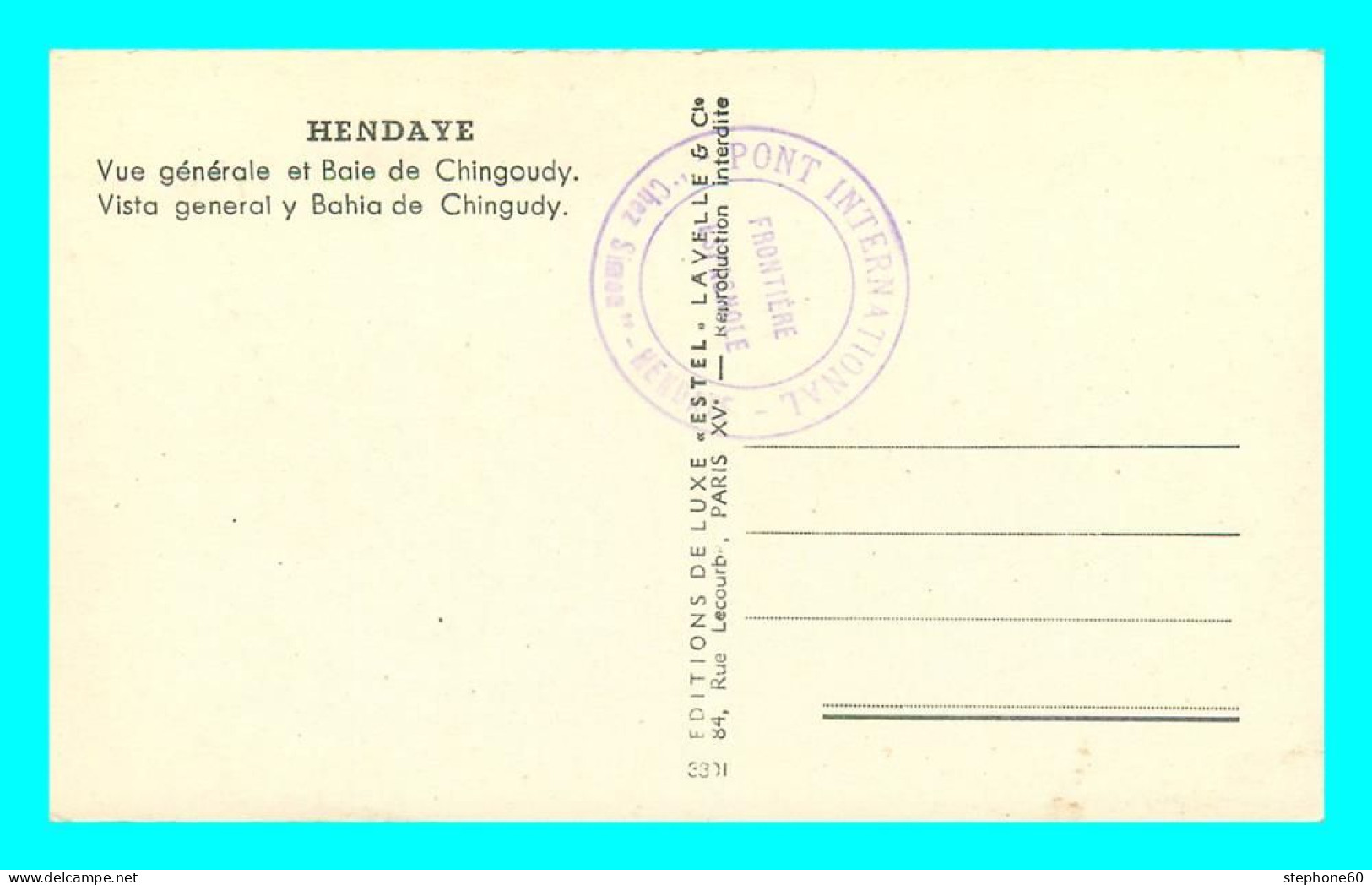 A816 / 309 64 - HENDAYE Vue Générale Et Baie De Chingoudy - Hendaye