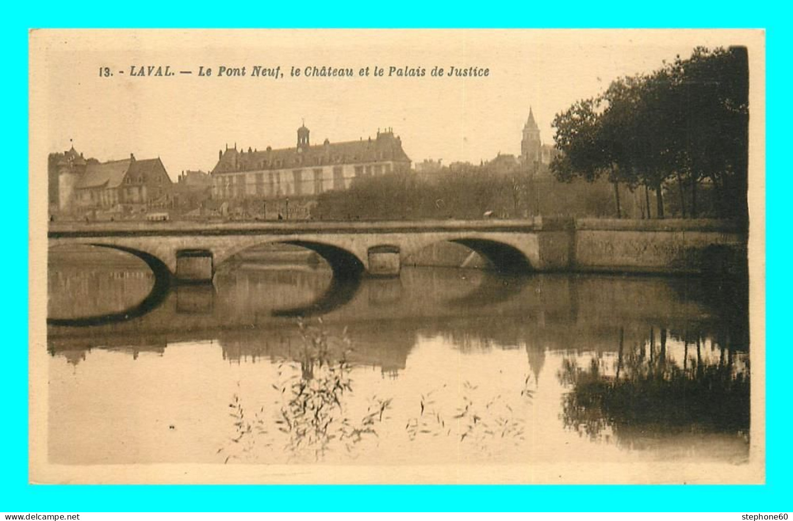 A816 / 141 38 - LAVAL Pont Neuf Chateau Et Palais De Justice - Laval