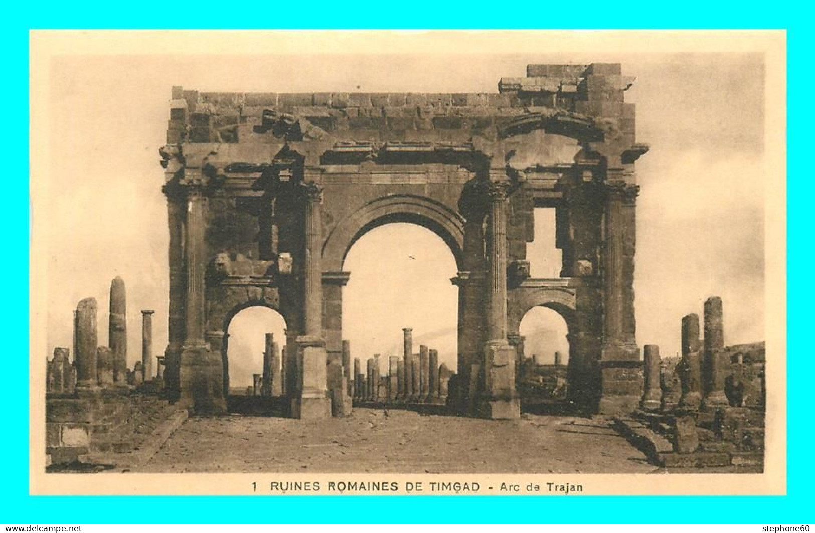 A813 / 351 ALGERIE Ruines Romaines De TIMGAD Arc De Trajan - Altri & Non Classificati
