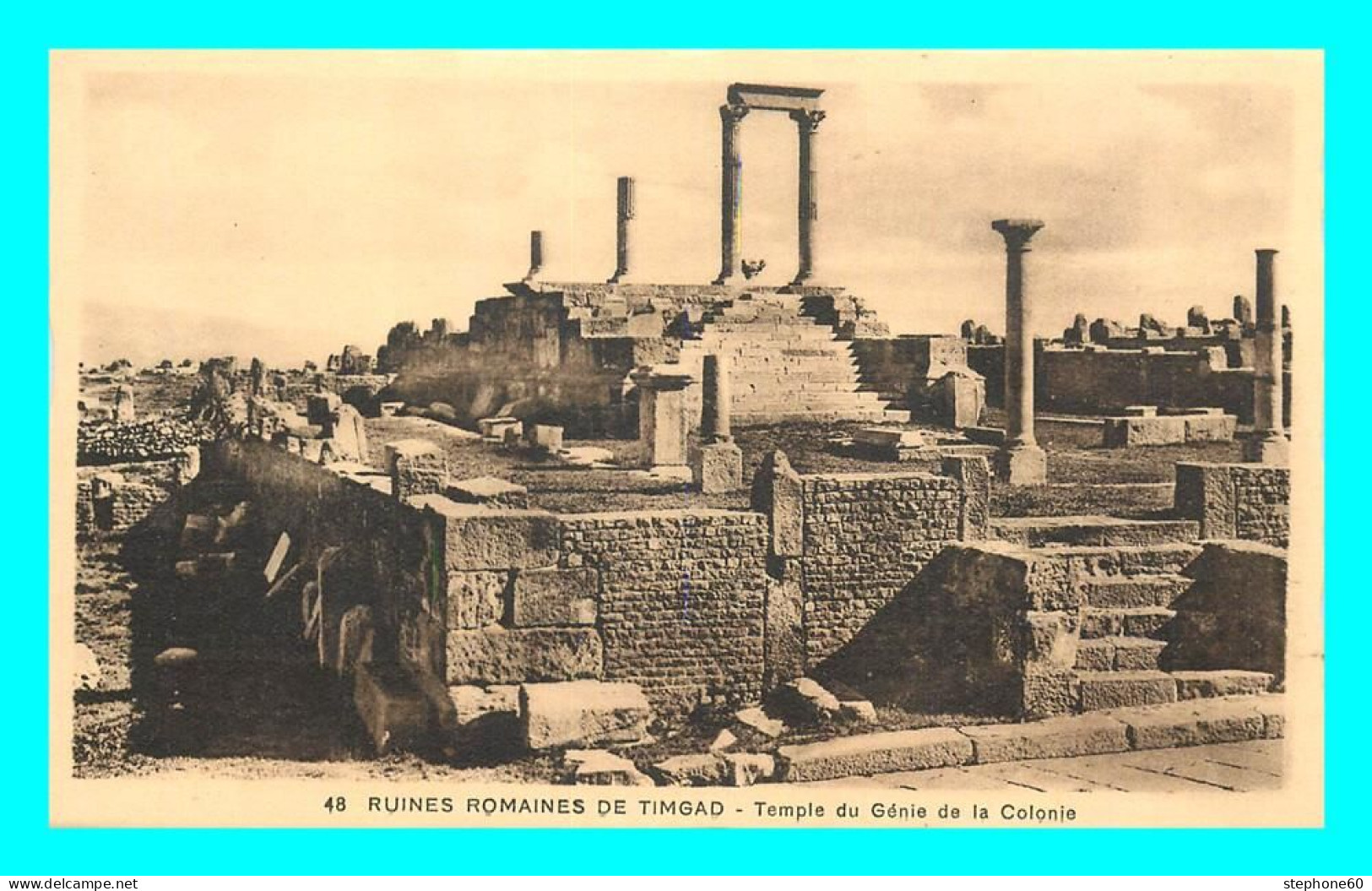 A813 / 377 ALGERIE Ruines Romaines De TIMGAD Temple Du Génie De La Colonie - Autres & Non Classés