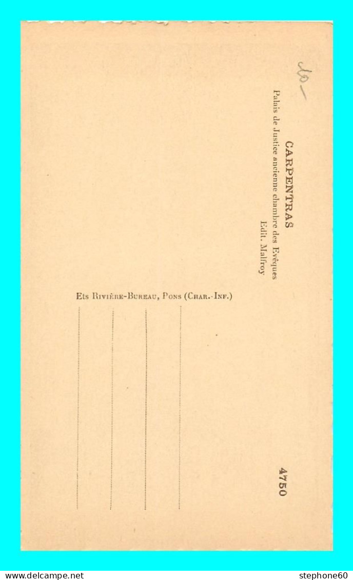 A813 / 563 84 - CARPENTRAS Palais De Justice Ancienne Chmabre Des Eveques - Carpentras