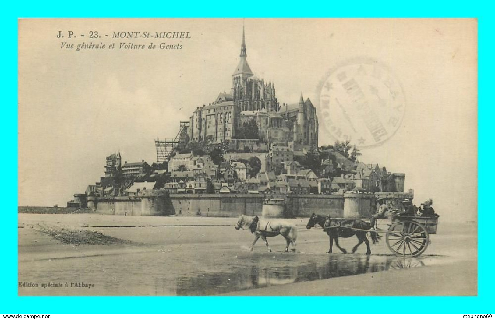 A814 / 061 50 - LE MONT SAINT MICHEL Vue Générale Et Voiture De Genets - Le Mont Saint Michel